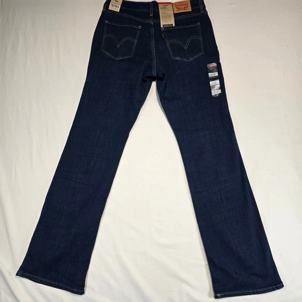 Levis Classic Bootcut Jean Womens 6 Medium W28 L32 Dark Wash Stellar Stretch NEW - Picture 5 of 16